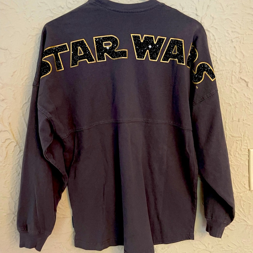 Disney Star Wars Jersey Long Sleeve Gray Shirt